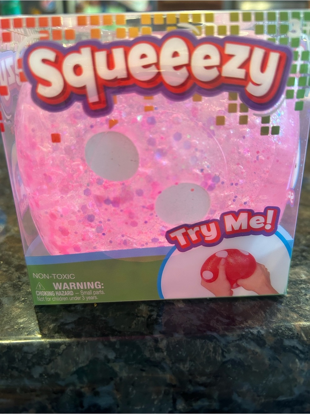 Source Unknown Pink Glitter Squeezy Sensory Toy